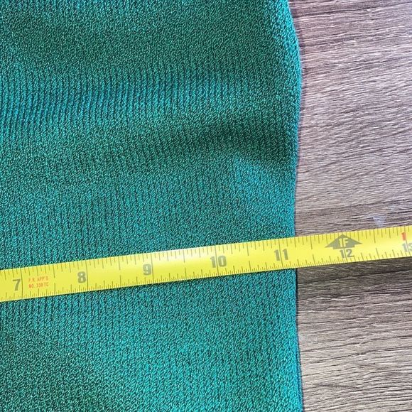 Vintage Womens St. John by Marie Gray Green Knit Hi Waisted Straight Pants sz 6 - Picture 11 of 12